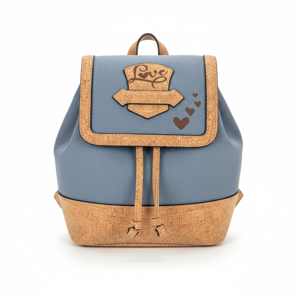 Love Cork Backpack White Background